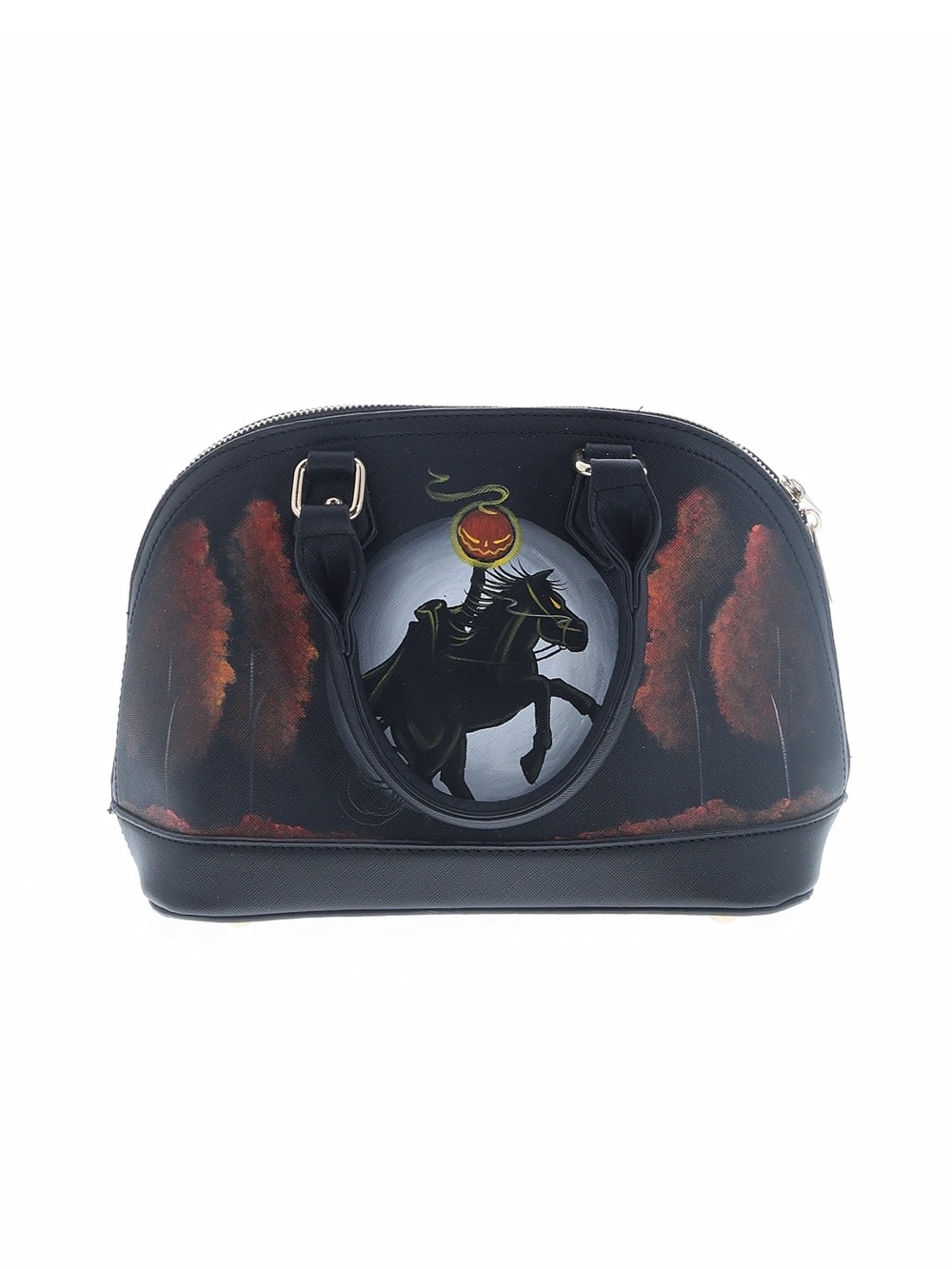 Black Halloween Headless Horseman Dome Satchel